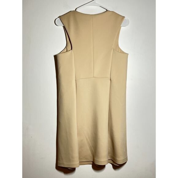 Aniye By Italy Cream Sleeveless Sheath Pullover Stretch Dress Size 42 - Picture 4 of 7